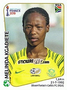 Figurina Melinda Kgadiete - FIFA Women's World Cup France 2019 - Panini