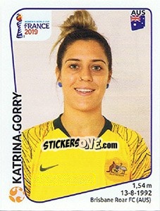 Figurina Katrina Gorry - FIFA Women's World Cup France 2019 - Panini