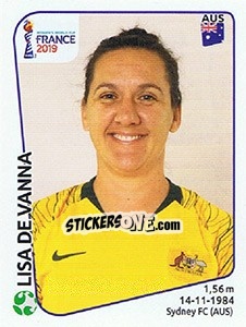 Sticker Lisa De Vanna - FIFA Women's World Cup France 2019 - Panini