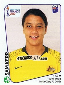 Sticker Sam Kerr - FIFA Women's World Cup France 2019 - Panini