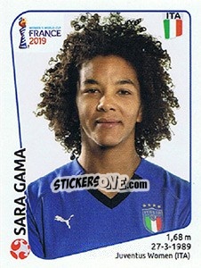 Figurina Sara Gama - FIFA Women's World Cup France 2019 - Panini