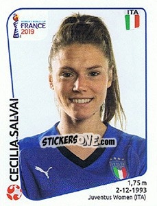 Sticker Cecilia Salvai - FIFA Women's World Cup France 2019 - Panini