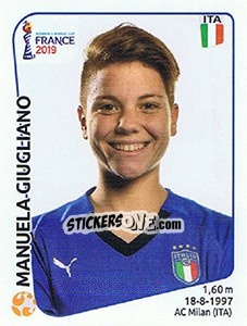 Sticker Manuela Giugliano - FIFA Women's World Cup France 2019 - Panini