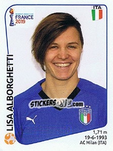 Sticker Lisa Alborghetti - FIFA Women's World Cup France 2019 - Panini
