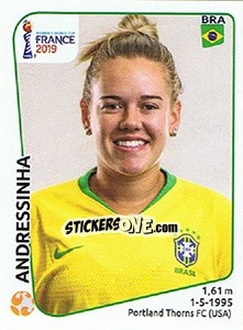 Cromo Andressinha - FIFA Women's World Cup France 2019 - Panini