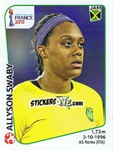 Sticker Allyson Swaby - FIFA Women's World Cup France 2019 - Panini