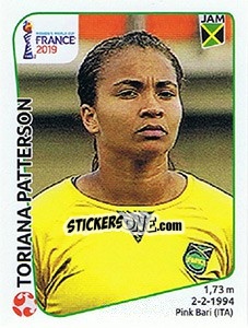 Figurina Toriana Patterson - FIFA Women's World Cup France 2019 - Panini