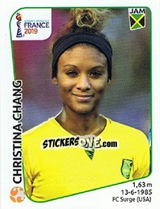 Figurina Christina Chang - FIFA Women's World Cup France 2019 - Panini