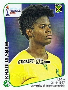 Cromo Khadija Shaw - FIFA Women's World Cup France 2019 - Panini