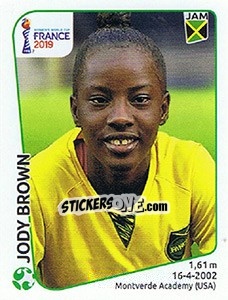 Cromo Jody Brown - FIFA Women's World Cup France 2019 - Panini