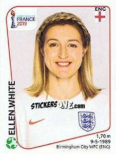 Sticker Ellen White - FIFA Women's World Cup France 2019 - Panini