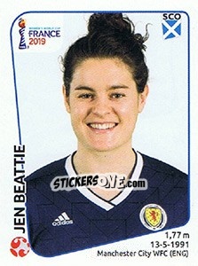 Sticker Jen Beattie - FIFA Women's World Cup France 2019 - Panini