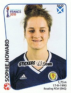 Sticker Sophie Howard - FIFA Women's World Cup France 2019 - Panini