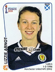 Figurina Lizzie Arnot - FIFA Women's World Cup France 2019 - Panini