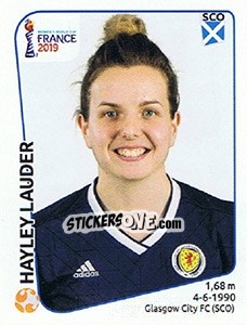 Sticker Hayley Lauder - FIFA Women's World Cup France 2019 - Panini
