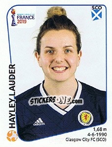 Figurina Hayley Lauder - FIFA Women's World Cup France 2019 - Panini