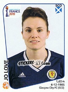 Sticker Jo Love - FIFA Women's World Cup France 2019 - Panini