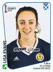 Sticker Lisa Evans - FIFA Women's World Cup France 2019 - Panini