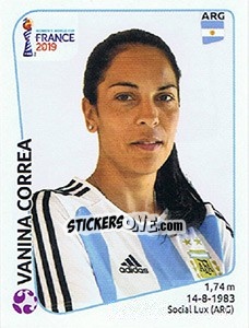Sticker Vanina Correa - FIFA Women's World Cup France 2019 - Panini