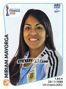 Sticker Miriam Mayorga - FIFA Women's World Cup France 2019 - Panini