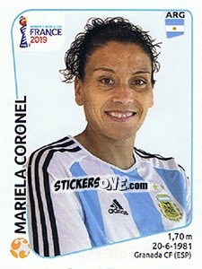 Sticker Mariela Coronel - FIFA Women's World Cup France 2019 - Panini