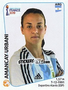Sticker Amancay Urbani - FIFA Women's World Cup France 2019 - Panini