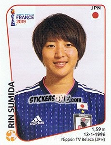 Sticker Rin Sumida - FIFA Women's World Cup France 2019 n. 319 - Panini