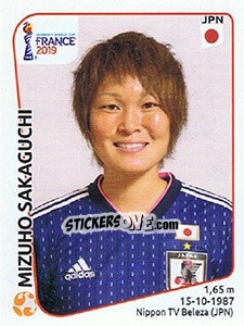 Sticker Mizuho Sakaguchi - FIFA Women's World Cup France 2019 n. 320 - Panini