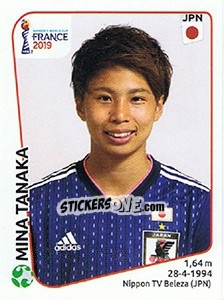 Figurina Mina Tanaka - FIFA Women's World Cup France 2019 - Panini