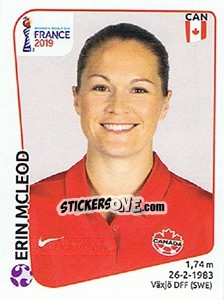 Sticker Erin McLeod - FIFA Women's World Cup France 2019 - Panini