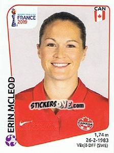 Sticker Erin McLeod - FIFA Women's World Cup France 2019 n. 331 - Panini