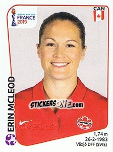 Figurina Erin McLeod - FIFA Women's World Cup France 2019 - Panini