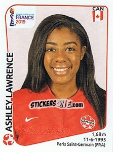 Sticker Ashley Lawrence - FIFA Women's World Cup France 2019 - Panini