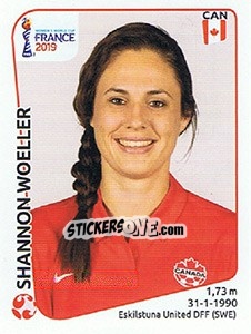 Sticker Shannon Woeller - FIFA Women's World Cup France 2019 - Panini