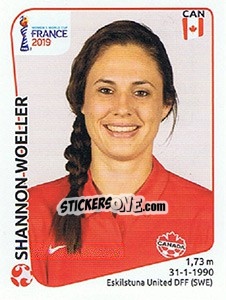 Sticker Shannon Woeller - FIFA Women's World Cup France 2019 n. 336 - Panini
