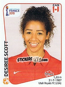 Figurina Desiree Scott - FIFA Women's World Cup France 2019 - Panini