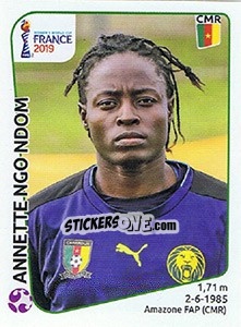 Cromo Annette Ngo Ndom - FIFA Women's World Cup France 2019 - Panini