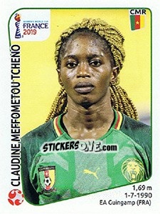 Cromo Claudine Meffometou Tcheno - FIFA Women's World Cup France 2019 - Panini