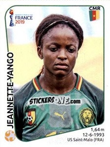 Sticker Jeannette Yango - FIFA Women's World Cup France 2019 - Panini