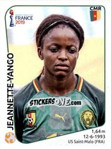 Sticker Jeannette Yango - FIFA Women's World Cup France 2019 n. 357 - Panini
