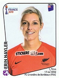 Sticker Erin Nayler - FIFA Women's World Cup France 2019 - Panini