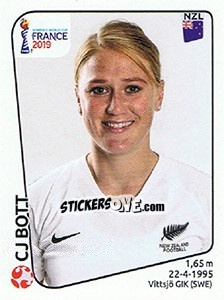 Cromo CJ Bott - FIFA Women's World Cup France 2019 - Panini