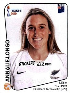 Sticker Annalie Longo - FIFA Women's World Cup France 2019 - Panini
