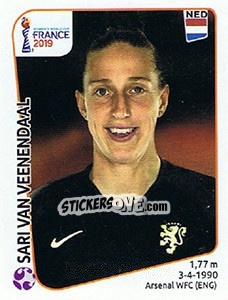 Sticker Sari van Veenendaal - FIFA Women's World Cup France 2019 - Panini