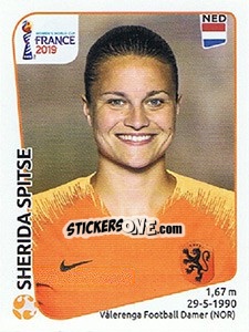 Sticker Sherida Spitse - FIFA Women's World Cup France 2019 - Panini