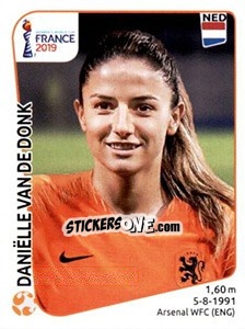 Sticker Danielle van de Donk - FIFA Women's World Cup France 2019 - Panini