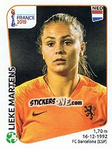 Sticker Lieke Martens - FIFA Women's World Cup France 2019 - Panini
