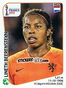 Sticker Lineth Beerensteyn - FIFA Women's World Cup France 2019 - Panini