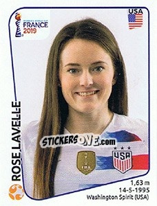 Figurina Rose Lavelle - FIFA Women's World Cup France 2019 - Panini