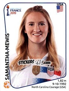 Sticker Samantha Mewis - FIFA Women's World Cup France 2019 - Panini